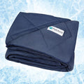 PetAmi Premium Cooling Dog Blanket | Lightweight Fluffy Pet Throw Blanket Bed Cover for Dogs, Cat, Puppies | Pet Blanket Furniture Protector Couch Sofa | Reversible Fuzzy Cozy | 29x40, Navy Blue by PetAmi