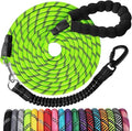 Long Dog Leash 50 FT: Heavy Duty Rope Leashes for Dogs Training with Swivel Lockable Hook Reflective Threads Bungee and Padded Handle - Dog Lead for Large Small Medium Dogs Outside Walking Hiking by jenico