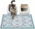 33"x22" Cat Litter Mat Waterproof Non-Slip Litter Trapping Pad | Soft Mesh Litter Box Mat With A Decorative Pattern Captures Scatter Effectively To Keep Floors Clean And Tidy by Hedgeink