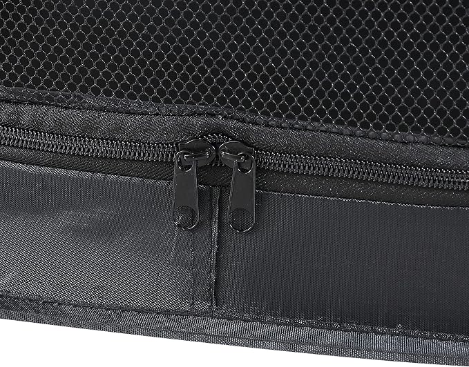 Portable Collapsible Pop Up Kennel, 36" L x 22" W x 22" H, Black | Collapsible indoor/outdoor travel cat and dog crate with mesh screen windows pops up and folds flat for easy storage - Image 7