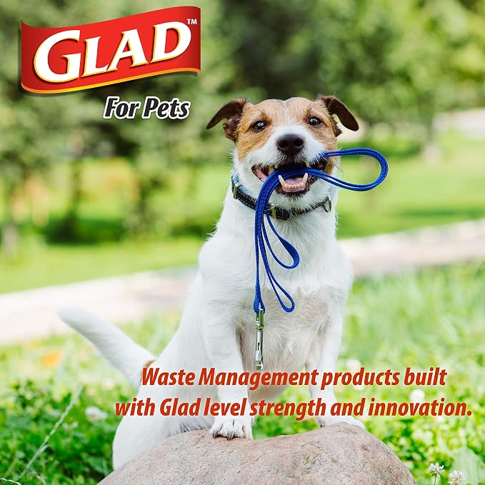 Glad for Pets Extra Large Unscented Heavy Duty Dog Waste Bags with Dispenser and Metal Clip | Plastic Disposable Poop Bags for Dogs, Easy to Use for Dog Walking, 30 Count (Pack of 2) - Image 6