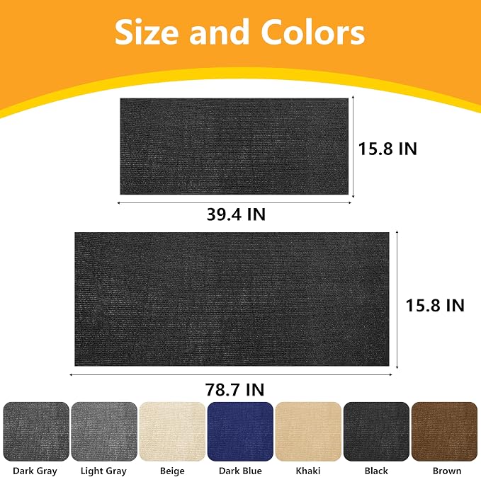 Cat Scratch Pad for Wall, Scratch Furniture Protector(78.7”×15.8”) | Cuttable and Adhesive Cat Scratching Mat, Fun Interactive Scratcher (Black) - Image 2