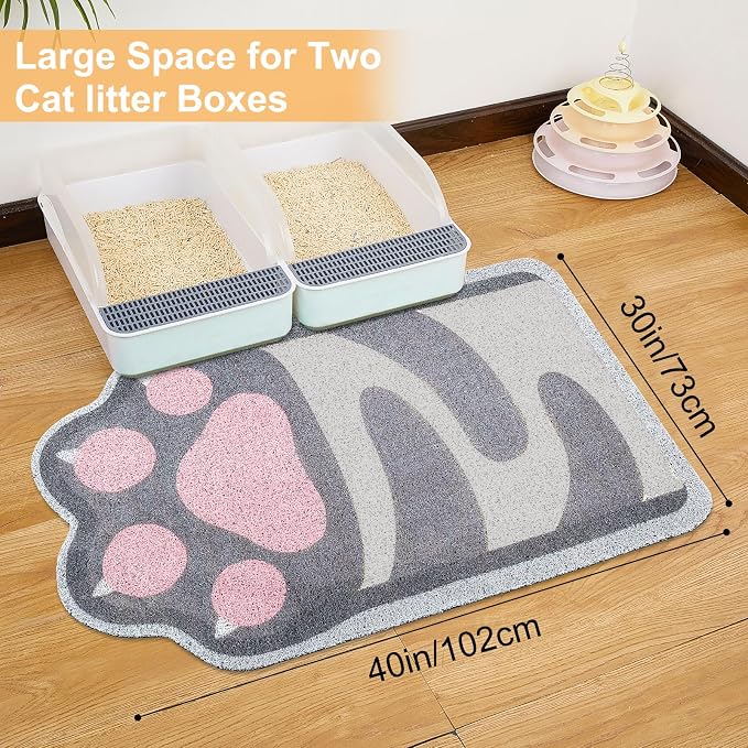 Unicorn Catcher Large Cat Litter Mat, 40"x30" Litter Trapping Mat | Kitty Litter Mat With Soft PVC Loop Mesh And Non-Slip Backing For Easy-Clean Floor Protection And Home Decor - Image 7