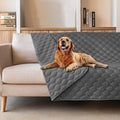 gogobunny 3X Stronger Waterproof Pet Blanket, Scratch Proof Furniture Protector for Dogs Cats, Reversible Cover 68x82 Inch, Dark Grey by gogobunny