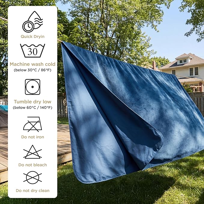 Bedsure Waterproof Couch Cover for Sofa and Dogs Quick Drying, 40x50IN | Waterproof Blanket Washable for Large Dogs Couch Sofa Bed Cozy, Lightweight Furniture Protector for Pet Cat, Navy - Image 6