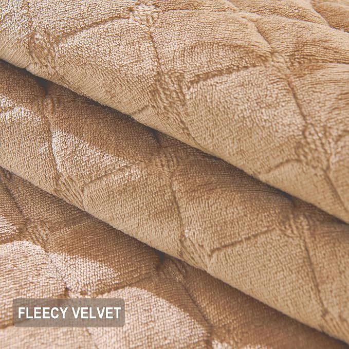 Couch Cover for Dogs,Velvet Non-Slip Couch Covers for Sofa Washable | Sofa Slipcovers for 3 Cushion Couch, Furniture Protector for Pet, L Shaped Sectional Couch Cover Khaki, 36"X94" (Only 1 Pcs) - Image 8
