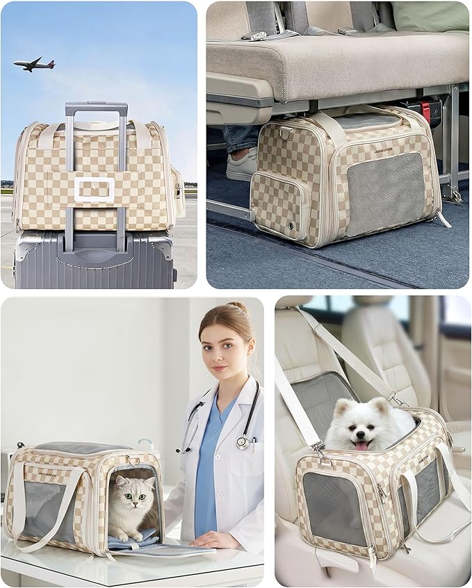 Homespon 34.5L Soft-Sided Cat Dog Carrier, Airline Approved Pet Bag | Collapsible Travel Bag with Removable Bed for Small Dogs & Cats - Image 7