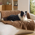 Bedsure ComfyFleece™ Waterproof Dog Blankets for Large Dogs,50x60 | Soft Plush Couch Cover,Washable Corduroy Fleece for Furniture Protector,Cozy Calming Reversible Pet Blanket, Camel Brown by Unknown