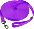 HIKISS Long Dog Leash Obedience Recall Training Agility Lead with Thickening Material for Large Dog - 15ft 20ft 30ft 50ft 100ft Training Leash(Purple 50ft) by HiKiss