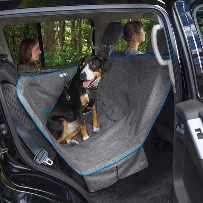 Kurgo Heather Half Hammock Seat Cover, Heather Grey | Protects Seats from Muddy Paws & Pet Hair, Leaves Room for Cargo or Child Seat, Water & Stain Resistant, Secure Fit - Image 3