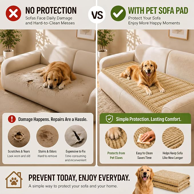 BIETYONE Couch Cover for Dogs, Washable Non Slip Sofa Protector for Pets | Washable, Non Slip, Soft Fabric, Pet Friendly, Protects Against Pet Fur, Dirt & Messes, Sofa Furniture Protector - Image 2