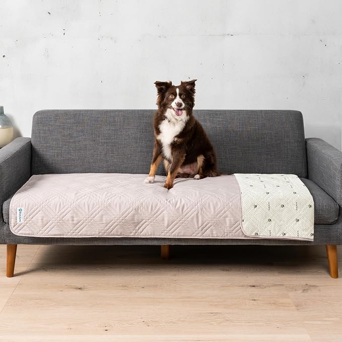 PetAmi Waterproof Couch Cover for Dog Nonslip Bed Sofa Blanket, 30x70 Beige by PetAmi