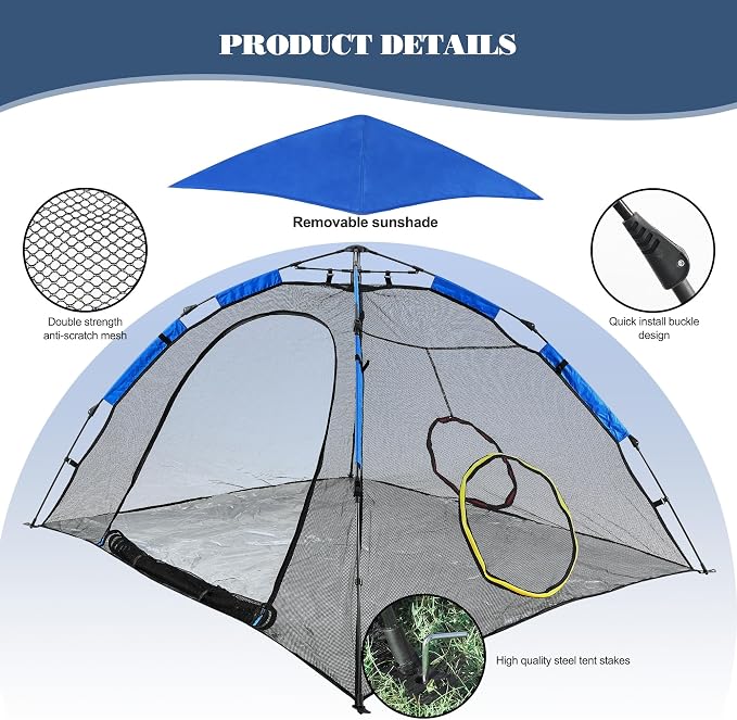 Outdoor Cat Enclosure -Portable Pet Playpen for Outside with Cat Tunnel, Cube Combo,Pet Cage for Cats, Kittens, Dogs and Small Animals - Image 3