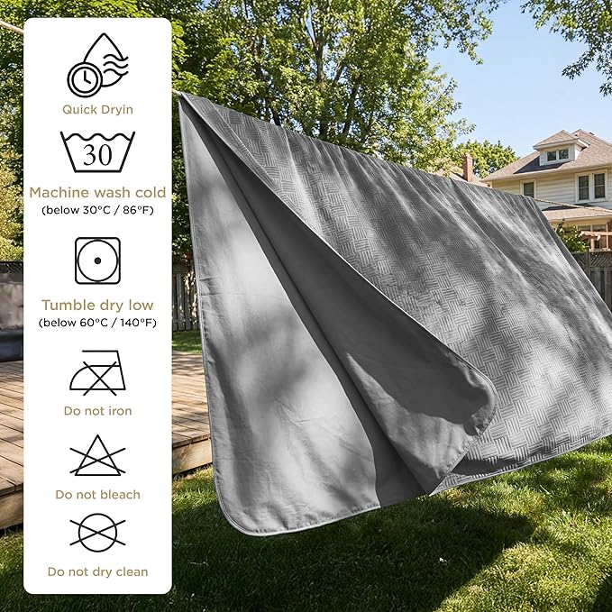 Bedsure Waterproof Couch Cover for Sofa and Dogs Quick Drying, 52x82IN | Waterproof Blanket Washable for Large Dogs Couch Sofa Bed Cozy, Lightweight Furniture Protector for Pet Cat, Ash Grey - Image 5