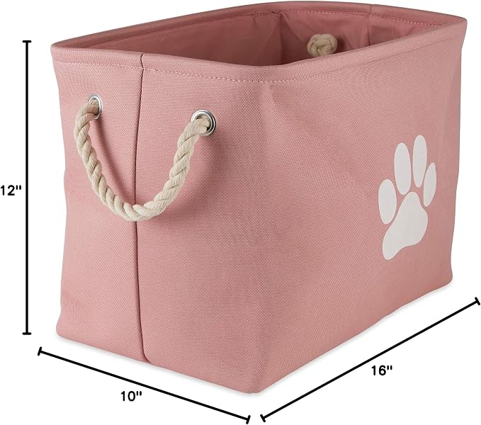 Bone Dry Pet Storage Collection Collapsible Bin, Rose, Medium Rectangle - Image 7