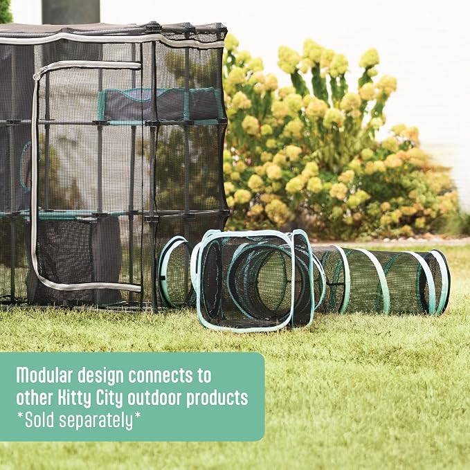 Kitty City Outdoor Catio Furniture and Play Kits for Cats, Three Way Tunnel - Image 5