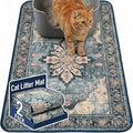 Hompet Cat Litter Mat 2 Pack, 24x36 Large Machine Washable Trapping Mats for Cats, Super Absorbent & Urine-Proof Cat Litter Box Mat for Floor, Waterproof & Non Slip Kitty Litter Rug by Hompet