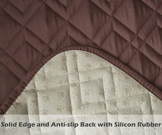 Ameritex Couch Sofa Slipcover 100% Waterproof Nonslip Quilted Furniture Protector Slipcover for Dogs, Children, Pets Sofa Slipcover Machine Washable (Chocolate, 78") - Image 5