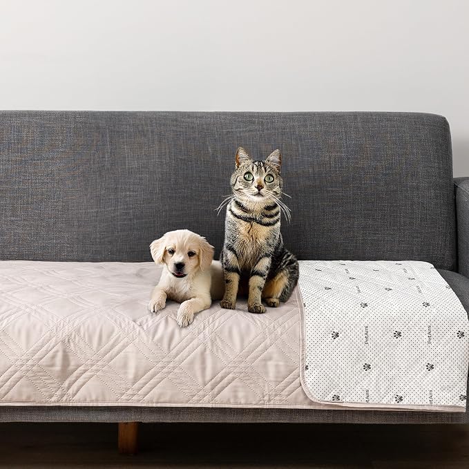 PetAmi Waterproof Couch Cover for Dog Nonslip Bed Sofa Blanket, 30x70 Beige - Image 7