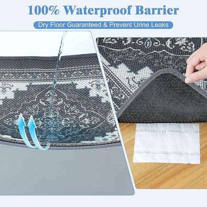 Unicorn Catcher 24"x15" Cat Litter Mat Machine Washable Litter Trapping Pad | Kitty Paw Friendly Padding With Breathable 3D Air Mesh Technology And A Non-Slip Base To Keep Home Floors Debris-Free - Image 8