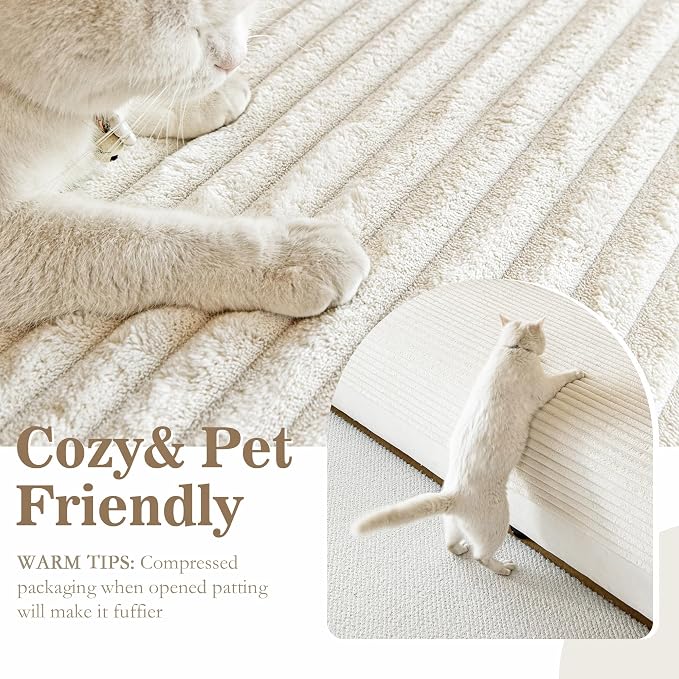 MYSKY HOME 100% Waterproof Couch Cover for Pets, Couch Covers for Sofa, Sectional Couch Covers for Dogs, Sofa Covers Washable Slipcovers Protector Couch Cushion Covers, Off White, 35"x70.9" - Image 5
