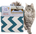 Fresh Kitty Durable XL Jumbo Foam Litter Mat – Phthalate and BPA Free, Water Resistant, Traps Litter from Box, Scatter Control, Easy Clean Mats – Chevron, Blue/White Chevron (9035) by RoyalPetIncorporated