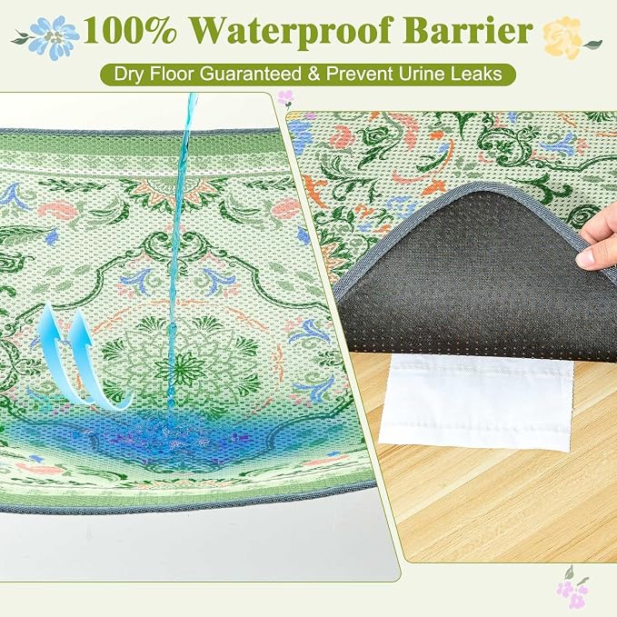 Unicorn Catcher 33"x22" Cat Litter Mat Machine Washable Litter Trapping Pad | Kitty Paw Friendly Padding With Breathable 3D Air Mesh Technology And A Non-Slip Base To Keep Home Floors Debris-Free - Image 8