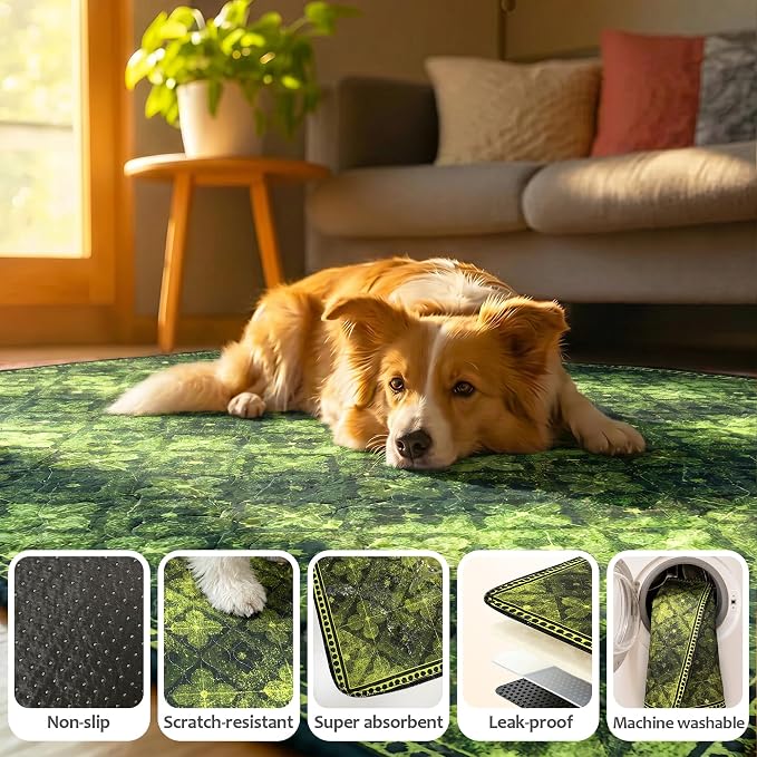 Washable Pee Pads for Dogs, Reusable Puppy Potty Training Pads, Ultra-Absorbent Thick Waterproof Leak-Proof Non-Slip Pads & Mat for Crate, Playpen, Floor, Whelping & Housebreaking , 1 Pack 72"x72" - Image 5