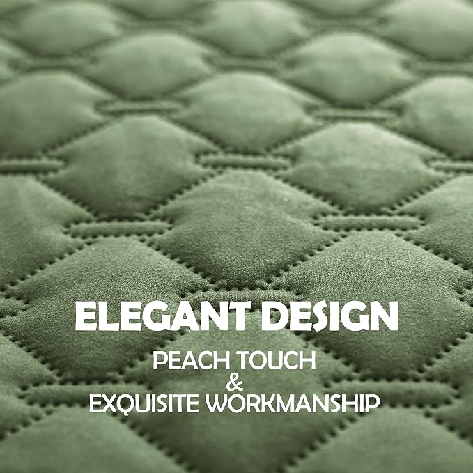 gogobunny Waterproof Dog Blankets for Large Dogs, Pet Bed Cover Breathable | Washable Pee Pads, Quilted Throw Blanket, Furniture Protector for Couch Sofa Bed Car, 82x82 Inch Dark/Light Green - Image 3