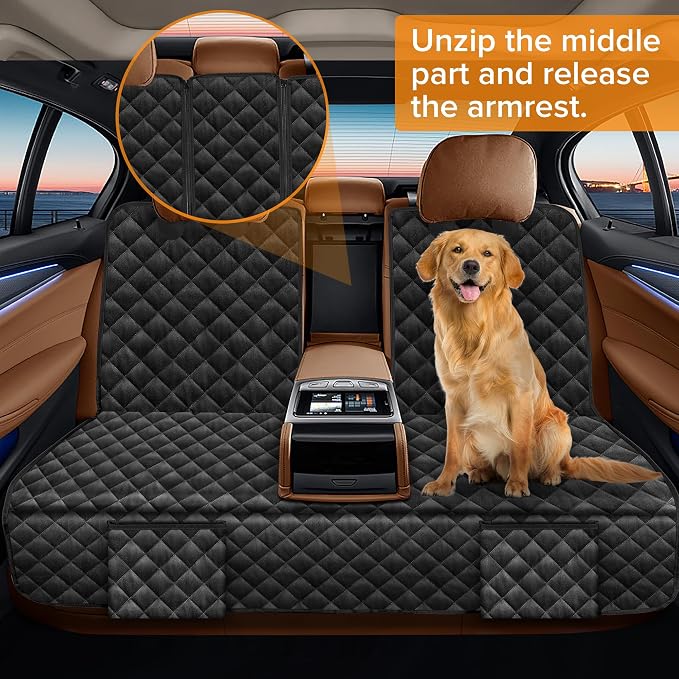 Dog Car Seat Cover for Back Seat for Honda CRV CR-V HRV 2027 2026 2025-2000 | Rear Seat Accessories Waterproof Pet Bench Backseat Covers - Image 6