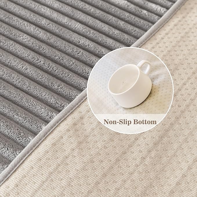 MYSKY HOME 100% Waterproof Couch Cover, Couch Covers for Dogs Washable, Non Slip Couch Covers for 3 Cushion Sofa Pet Friendly, Sofa Covers Furniture Protector, Dog Bed Cover, Light Grey, 35"x70.9" - Image 5