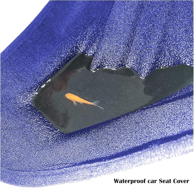 Car Seat Cover Protector Front Seats,for Gym Workout,Running,Swimming,Beach and Hiking,Waterproof Sweat Towel Bucket Seat Covers for Cars SUV Trucks (Blue, 1Pcs) - Image 3