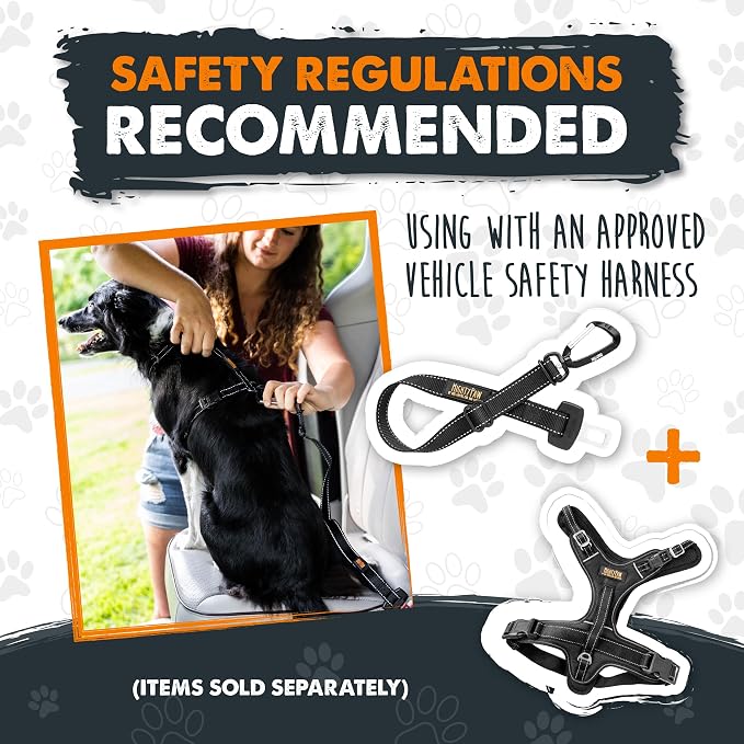 Mighty Paw Dog Seat Belt for Car, Heavy-Duty Aviation Aluminum Carabiner | 850 Lbs Force Rated, Nylon Webbing, Swivel Clip, 16-26 In Adjustable - Image 6