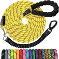 Long Dog Leash 15 FT: Heavy Duty Rope Leashes for Dogs Training with Swivel Lockable Hook Reflective Threads Bungee and Padded Handle - Dog Lead for Large Small Medium Dogs Outside Walking Hiking by jenico