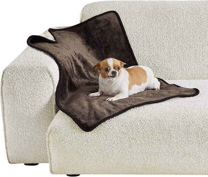 Bedsure Waterproof Dog Blankets for Small Dogs Soft Cat Blanket Warm,25X35 | Washable Plush Sherpa Fleece Puppy Blanket for Couch Protector, Reversible Cozy Calming Throw for Pet Indoor,Brown - Image 10