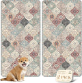 nunubaby Washable Pee Pads for Dogs, Stylish, Non-Slip and Leak-Proof Pee Pads. Reusable Potty Pads for Dogs for Crates and Floors.(Dark Red/Multi,24" x48" ) by Nunubaby