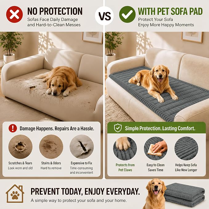 BIETYONE Couch Cover for Dogs, Washable Non Slip Sofa Protector for Pets | Washable, Non Slip, Soft Fabric, Pet Friendly, Protects Against Pet Fur, Dirt & Messes, Sofa Furniture Protector - Image 2