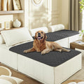 gogobunny 100% Double Sided Waterproof Dog Blanket Soft Pet Bed Cover Reversible Protect Furniture Couch Sofa Car for Puppy Large Dog Cat (Dark Charcoal/Light Charcoal, 40x50 Inch (Pack of 1)) by gogobunny