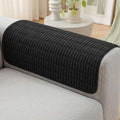 Foxdecor Couch Arm Covers for Sofa Arm Chair Covers Set of 2 | Sofa Arm Covers Cat Scratch Resistant Couch Protectors, Washable Armrest Cover Furniture Arm Covers, Black 26x26 in by Unknown