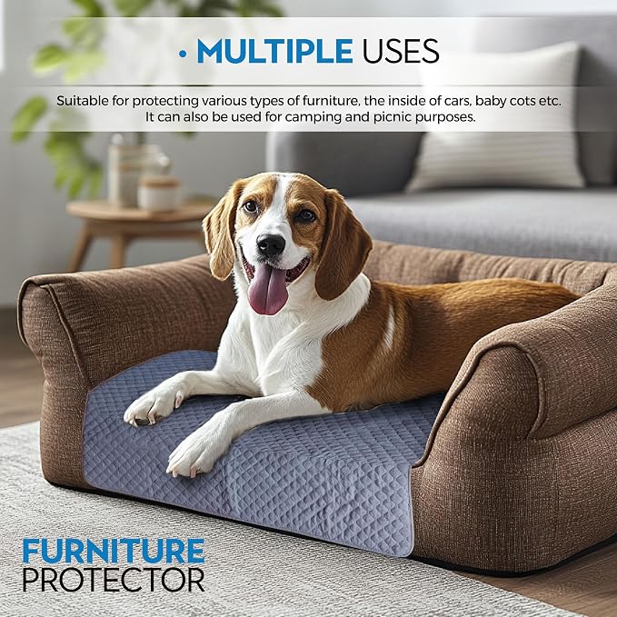 Outdoor Dog Blanket, Dog Blanket for Car, Waterproof Pet Blanket, Dog Bed Blankets, Car Dog Seat Cover, Furniture Protectors, Waterproof Picnic Blanket, Incontinent Bed Protector, 7 Layered - Image 7