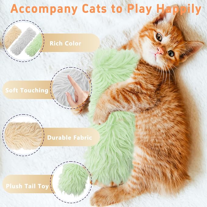 3 Pack Catnip Toys,Soft and Durable Cat Pillows Toys, Funny cat Toy | Crinkle Sound Catnip Toys,Indoor Interactive Cat Kicker Toy, Companion Toys for Cats, Cat toys for indoor cats (Gray Set) - Image 2