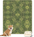 nunubaby Washable Pee Pads for Dogs, Stylish, Non-Slip and Leak-Proof Pee Pads. Reusable Potty Pads for Dogs for Crates and Floors.(Green/Multi,31" x36" ) by Nunubaby