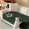 MYSKY HOME 100% Waterproof Couch Cover, Couch Covers for Dogs Washable, Non Slip Couch Covers for 3 Cushion Sofa Pet Friendly, Thick Sofa Covers Slipcovers Furniture Protector, Moss Green, 35"x70.9" by MYSKYHOME