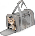 Mr. Pen- Pet Carrier, 17.5" x 11.2" x 11.5", Medium Size, Gray | Portable Travel Carrier for Small Pets, Cats & Small Dogs, Breathable Mesh, Safety Inner Leash by MrPen