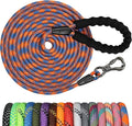 NTR Long Dog Leash, 20FT Check Cord with Swivel Lockable Hook and Comfortable Padded Handle for Reflective Dog Leash for Small Medium and Large Dogs Walking Training Hiking Camping Playing by NTR