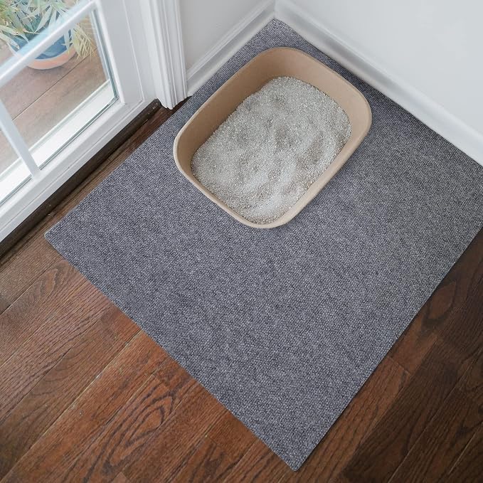Cat Litter Mat by Americat – 36 x 28 Inches Machine Washable for Easy Clean, Waterproof & Made in USA – X Large Mat Traps Litter Around Cat Litter Box & Protects Floors - Image 7