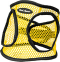 Bark Appeal Netted Step-in Dog Harness for All Sized Pets – Updated Sizing, Re-Measuring is Essential – Soft Netted Mesh – Adjustable Strap & Heavy Duty Clip – M (15-17.5” Chest), Yellow Textured by BarkAppeal