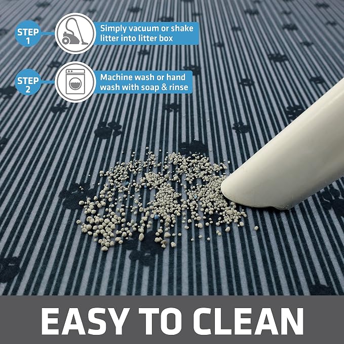 Drymate Cat Litter Box Mat, Litter Trapping Mat, Gray, 20x28 | Waterproof, Urine-Proof, Absorbent, Machine Washable, Soft on Paws, Contains Mess, Protects Floors, Kitten Supplies, USA Made - Image 5