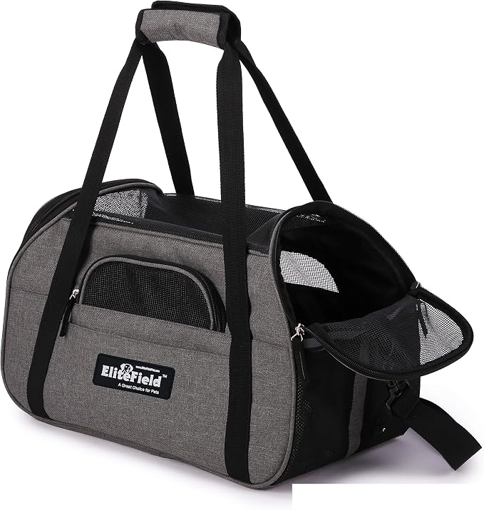 EliteField Soft-Sided Pet Carrier for Cats & Small Dogs (3-Year Warranty) | Airline Approved, Removable Bed & Cover, Built-In Leash, Luggage Sleeve, Seat Belt Loop, Waterproof, Durable, Foldable - Image 2