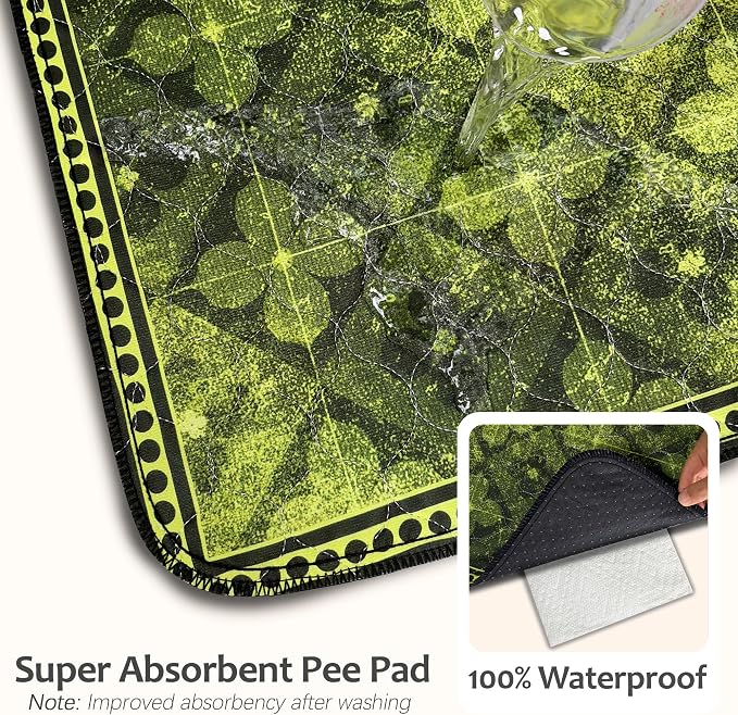 Washable Pee Pads for Dogs, Reusable Puppy Potty Training Pads, Ultra-Absorbent Thick Waterproof Leak-Proof Non-Slip Pads & Mat for Crate, Playpen, Floor, Whelping & Housebreaking , 1 Pack 72"x72" - Image 8